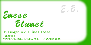 emese blumel business card