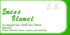 emese blumel business card